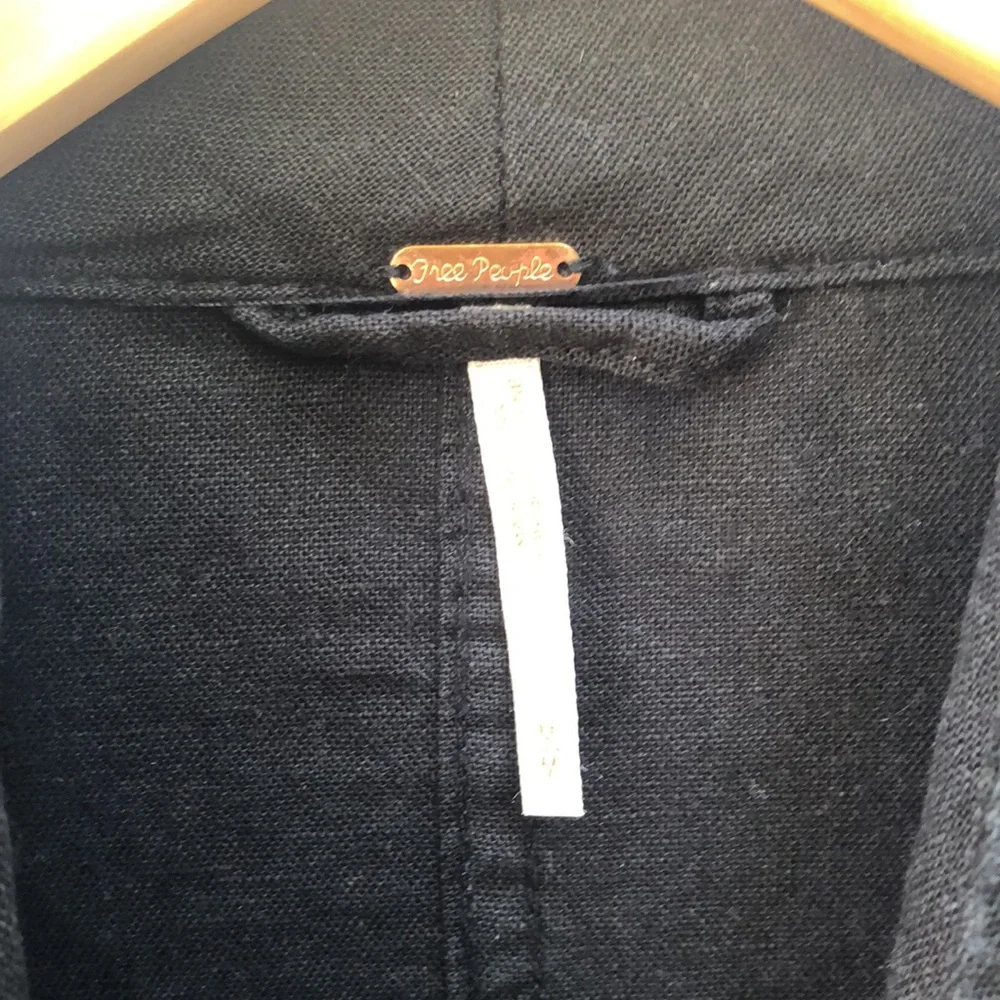 Free People Black Blazer